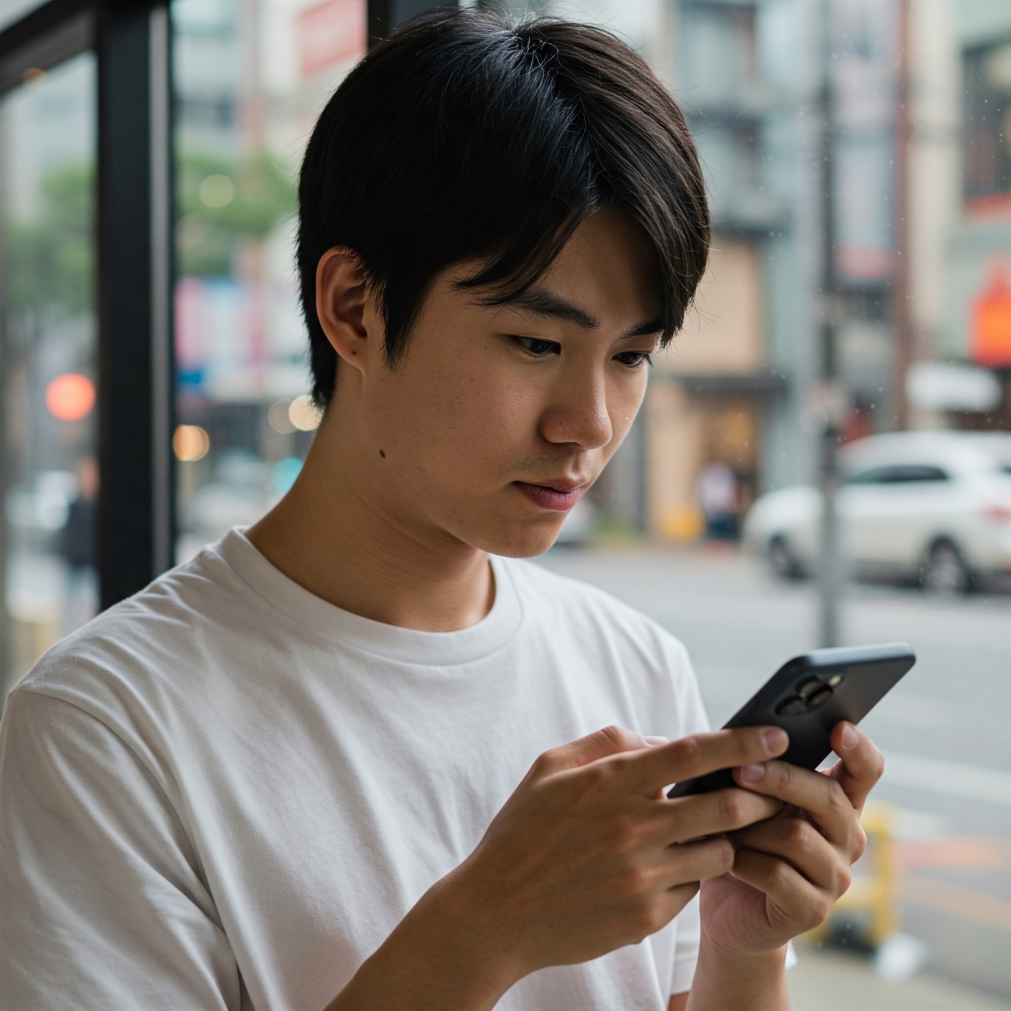 photo of Person with Smartphone in Outdoor Setting